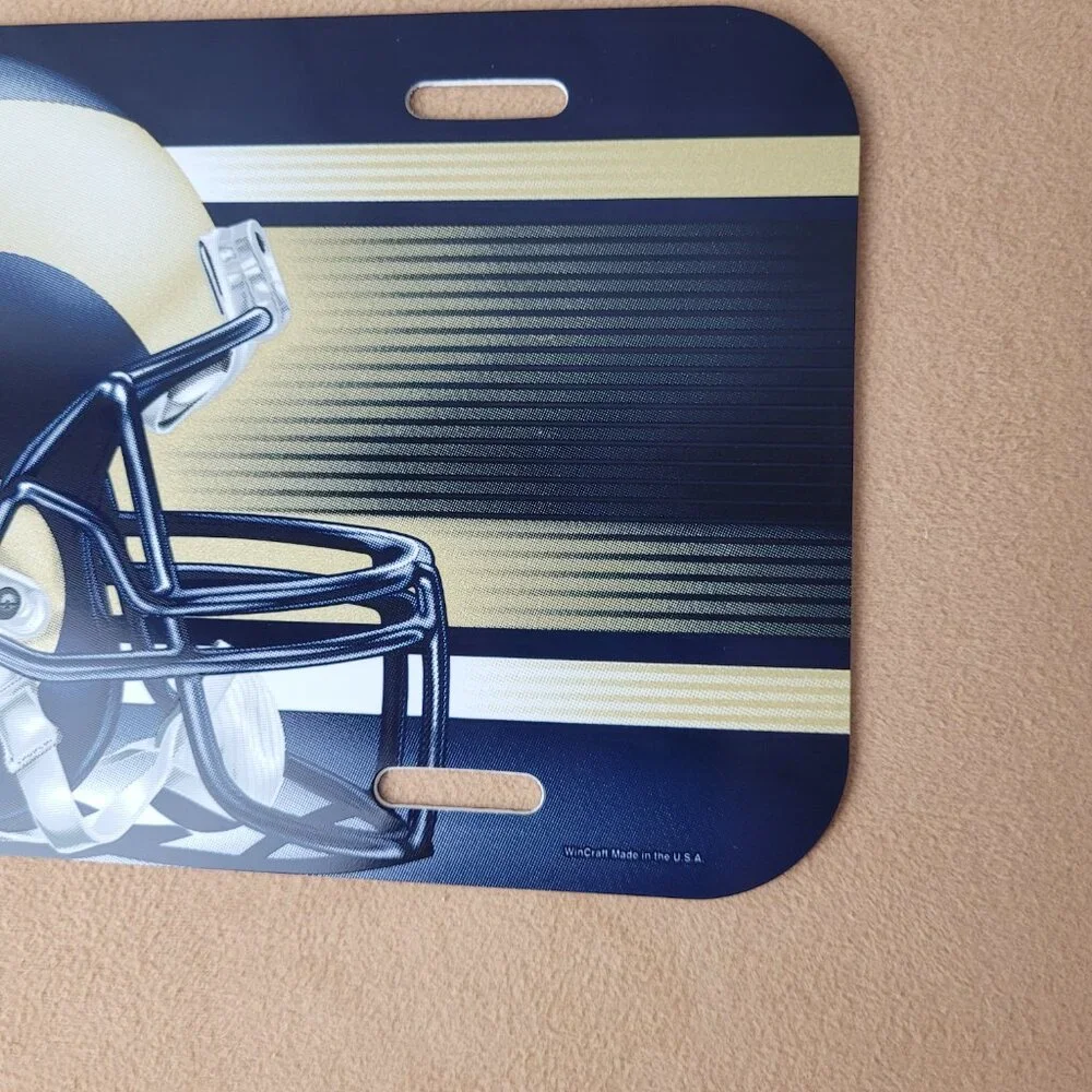 Vintage WinCraft ST. Louis Rams football plastic auto tag license plate &sticker - Picture 8 of 16